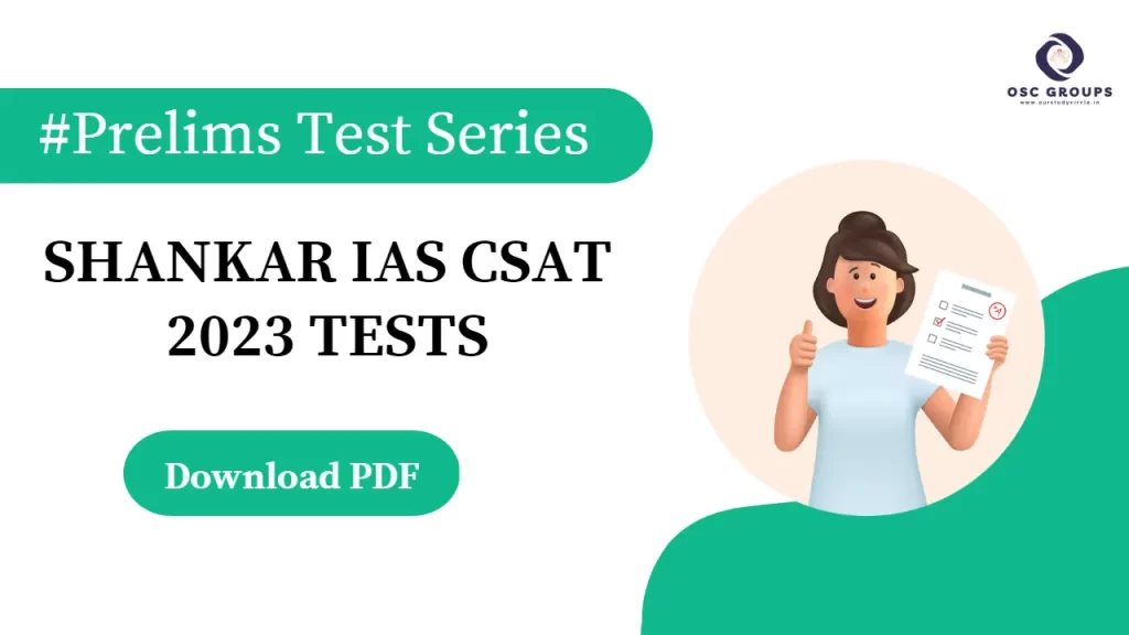 Shankar IAS CSAT 2023 Prelims Tests